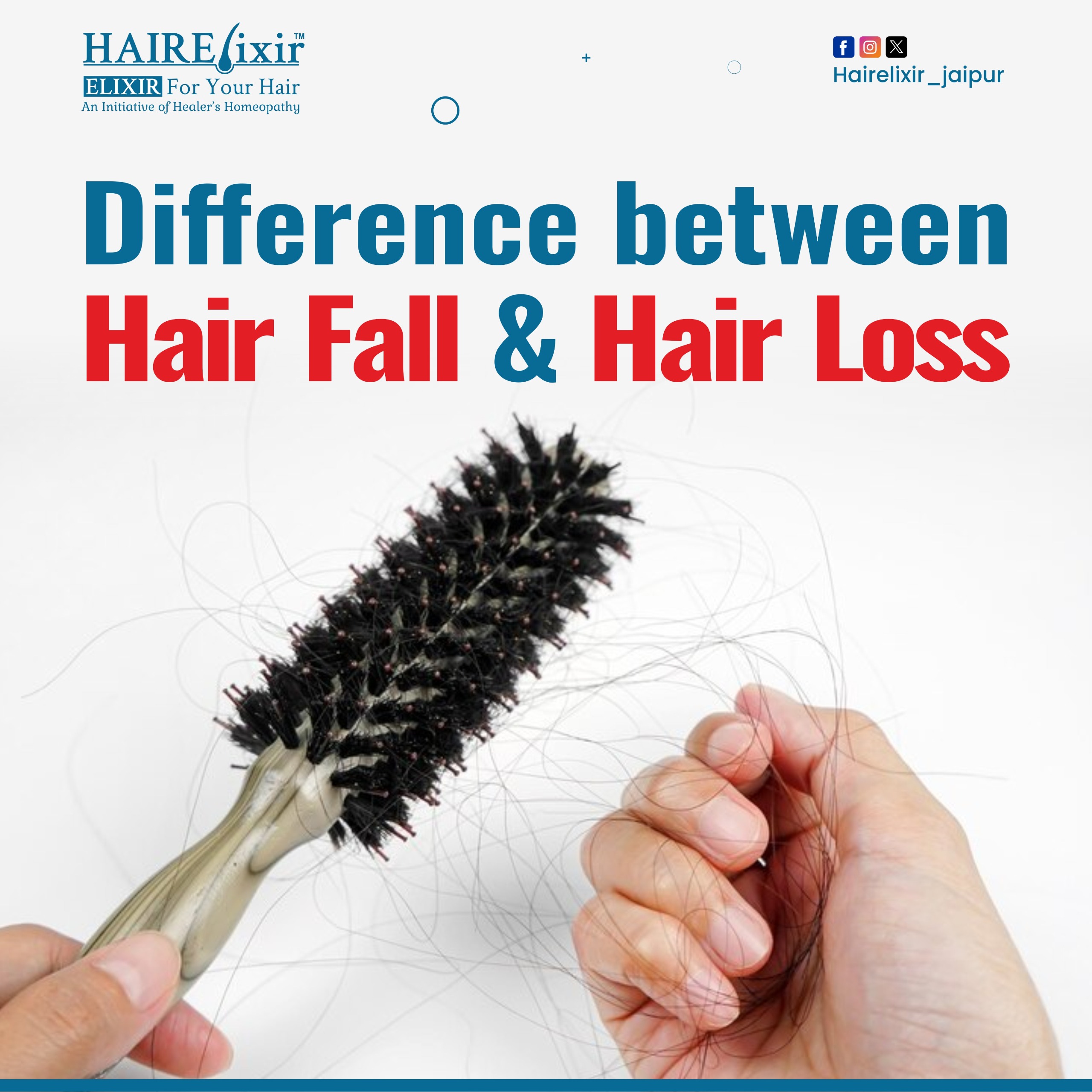 Difference between Hair Fall and Hair Loss